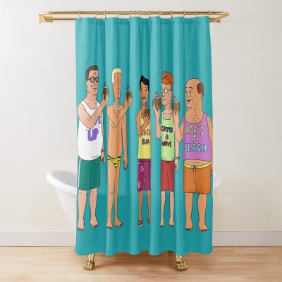 King Of The Hill Pool Shower Curtain Official King of the Hill Merch